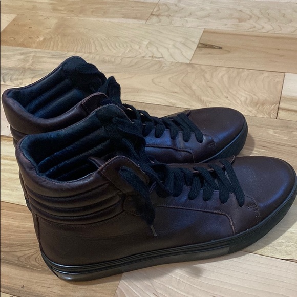 Rudsak Burgundy Leather High-Top Sneakers - Picture 9 of 17